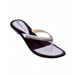 Silver Glamour Beaded Slippers RG-040